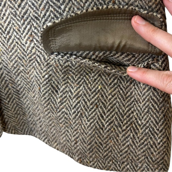 Ralph Lauren - Women’s Herringbone Vest, Wool, Classic Equestrian - Brown Size 4 - Picture 16 of 17